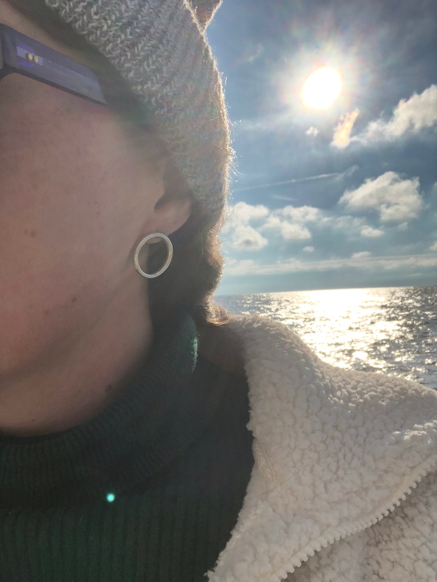 Circlish earrings solid sterling silver