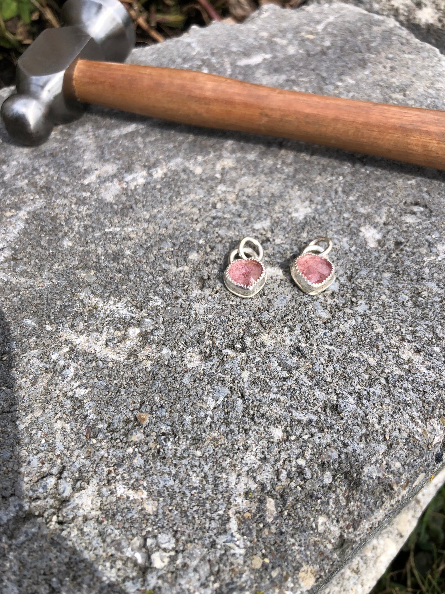Strawberry Quartz Heart Charm