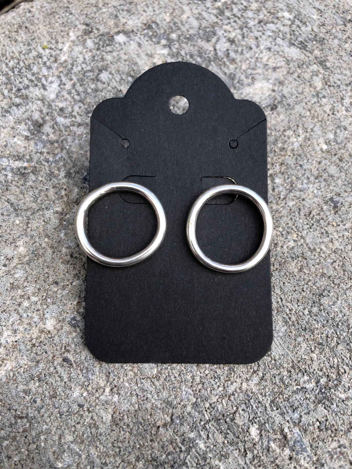 Circlish earrings solid sterling silver