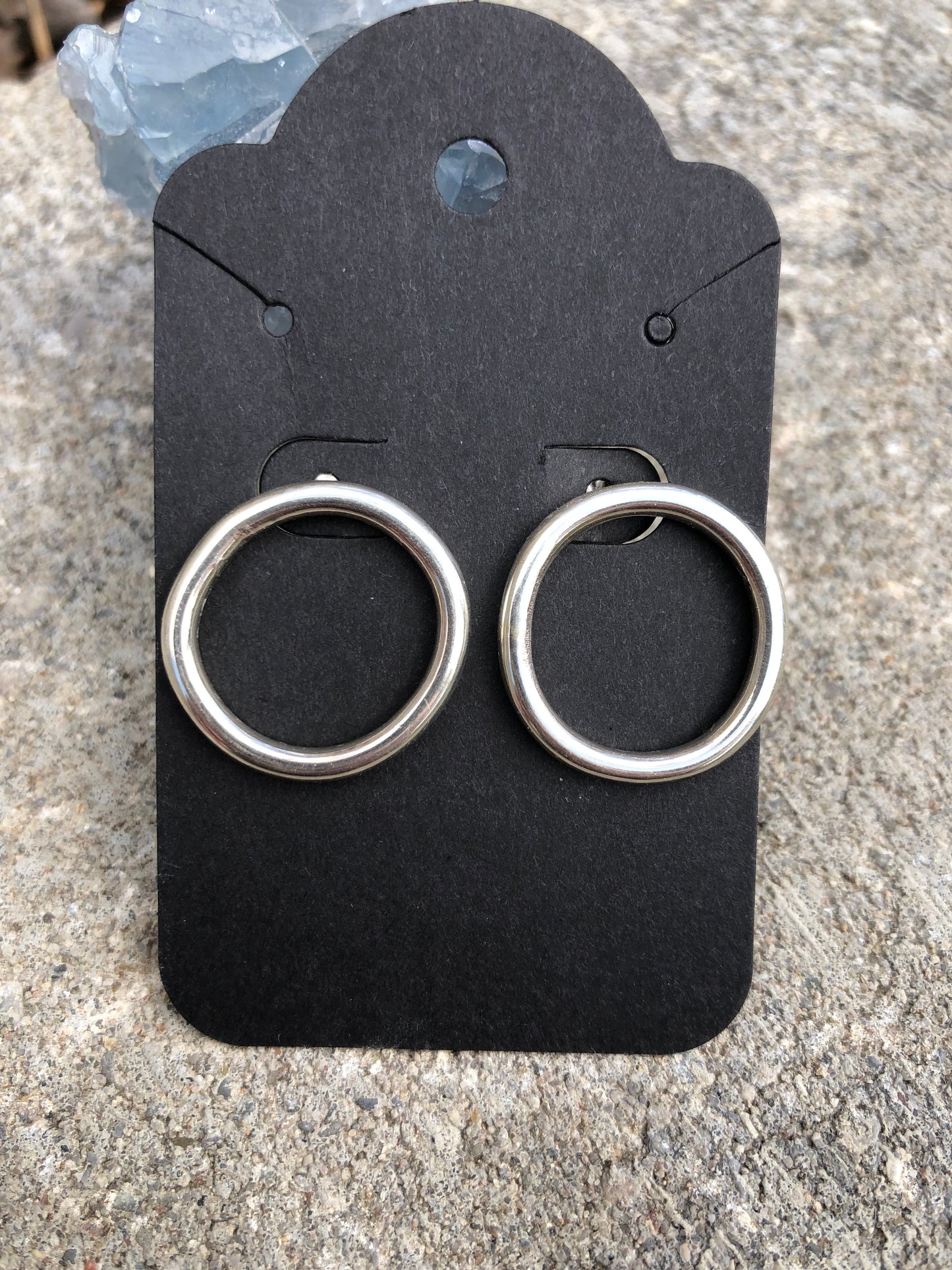Circlish earrings solid sterling silver