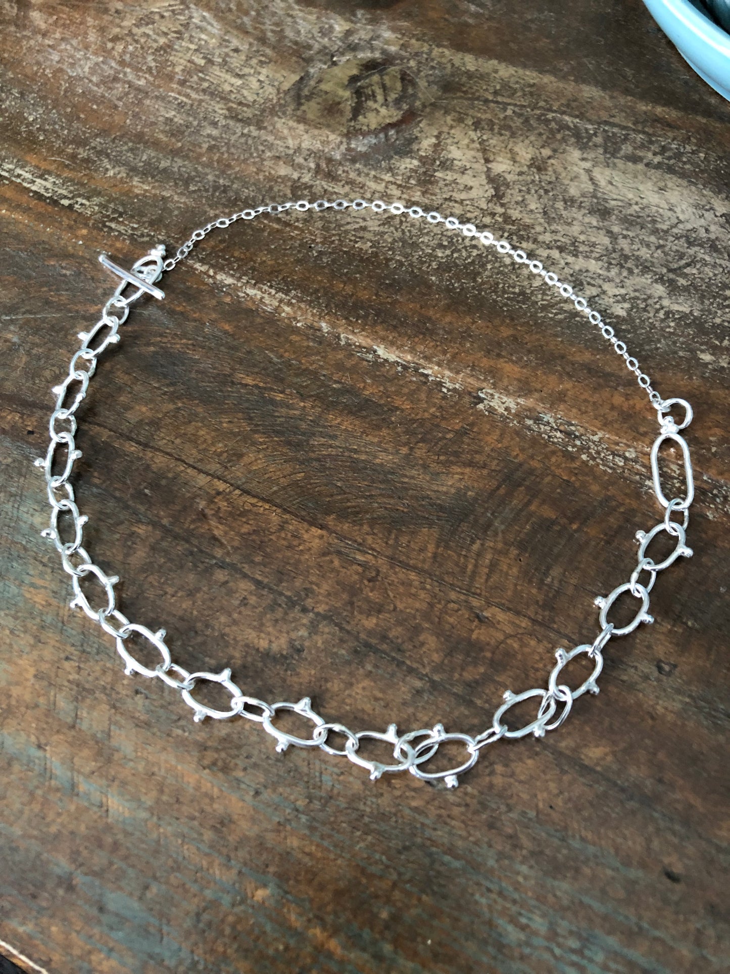 Polka Dot paperclip chain necklace