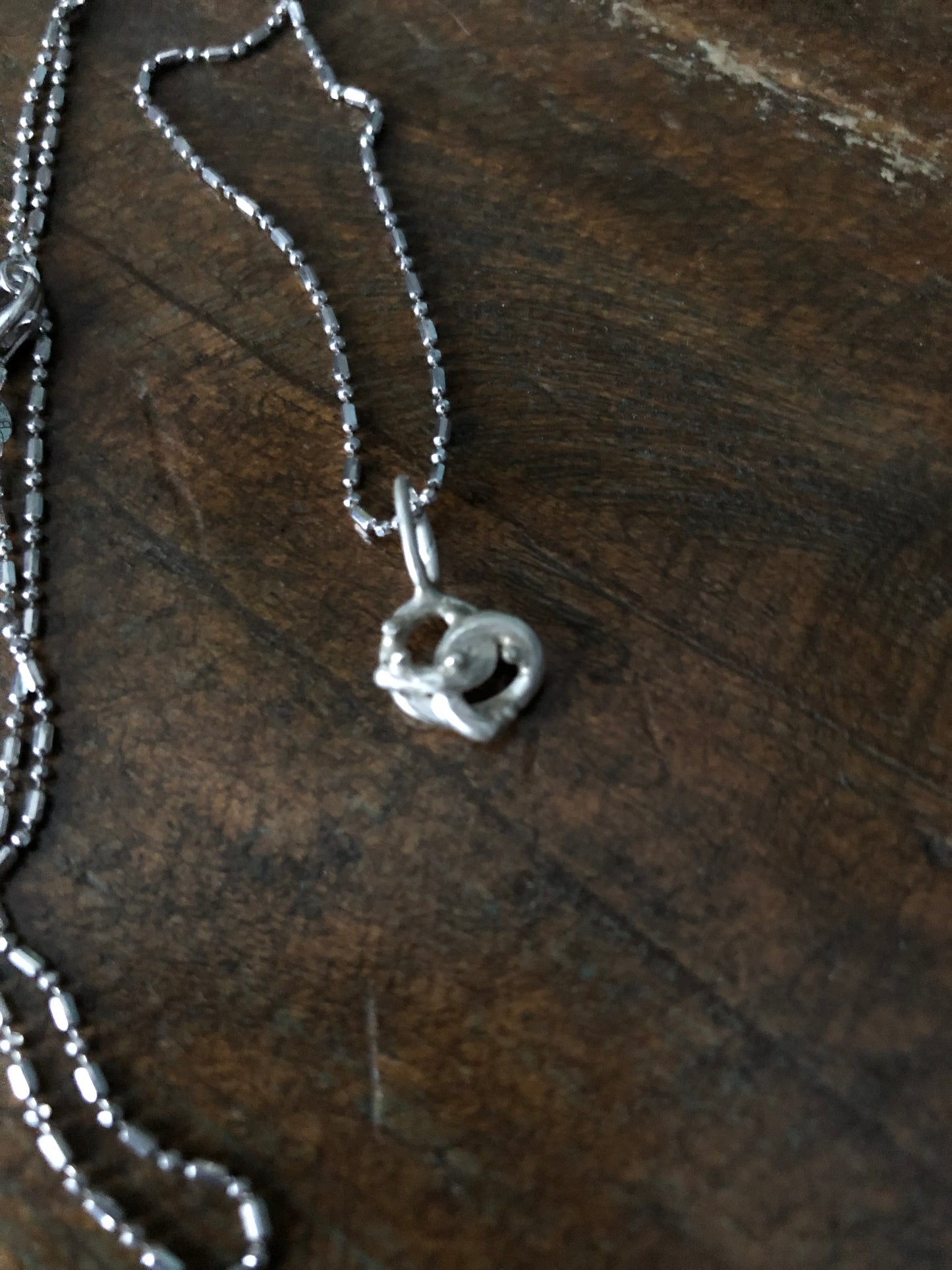 Petite Silver Pretzel Charm