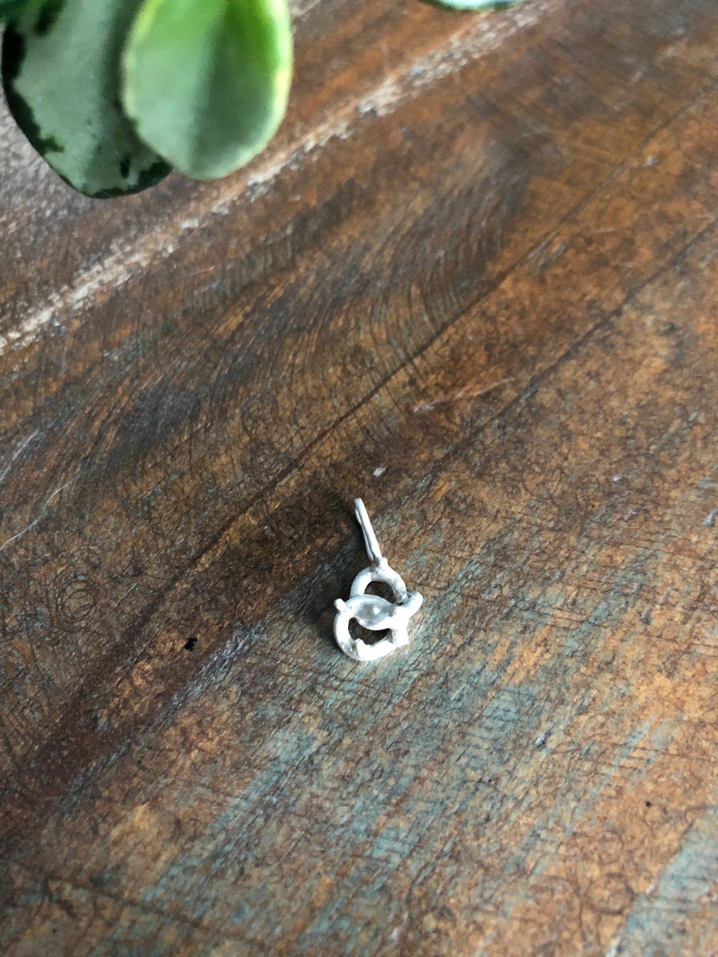 Silver Pretzel Charm