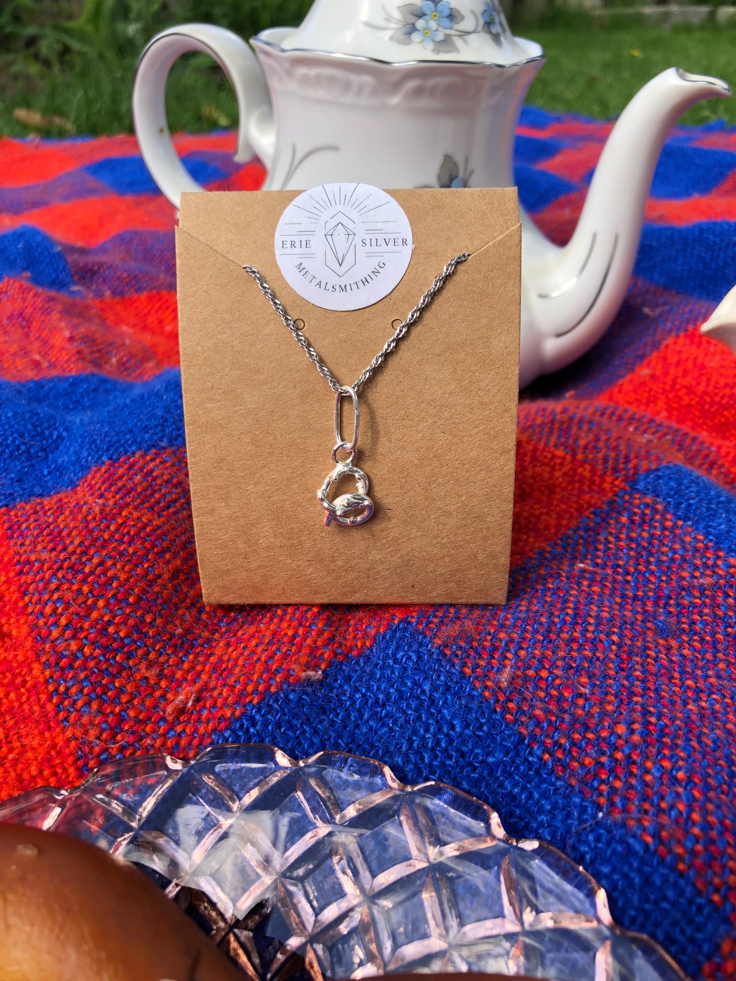 Medium Silver Pretzel Charm
