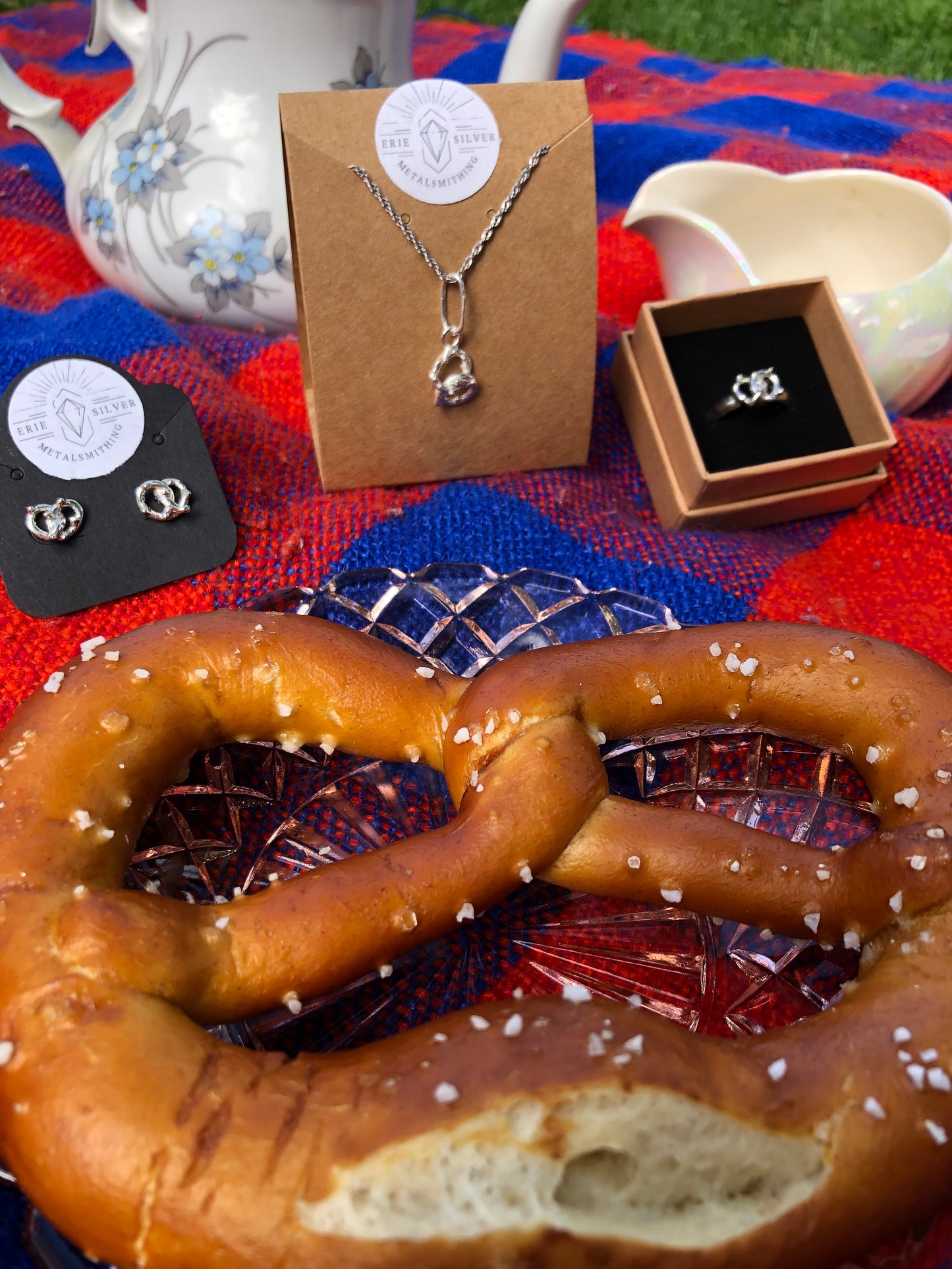 Medium Silver Pretzel Charm