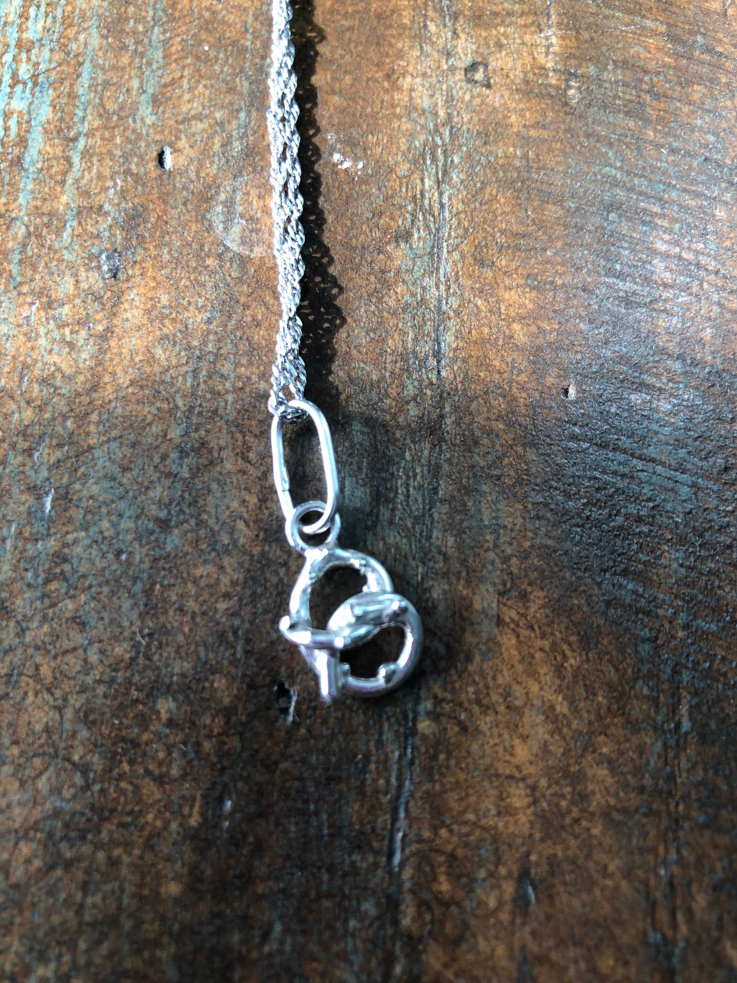 Medium Silver Pretzel Charm