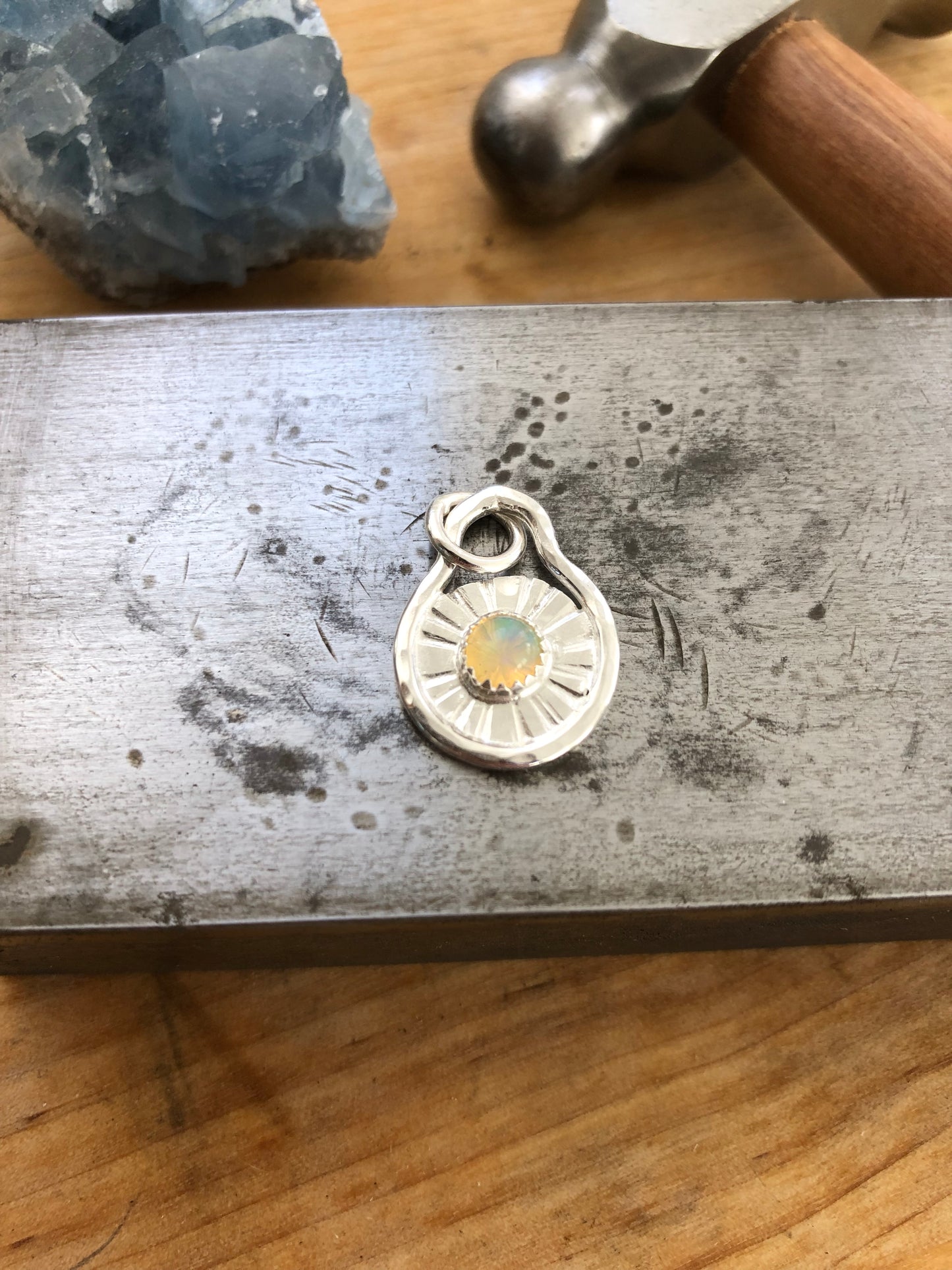 Sunburst Opal Charm