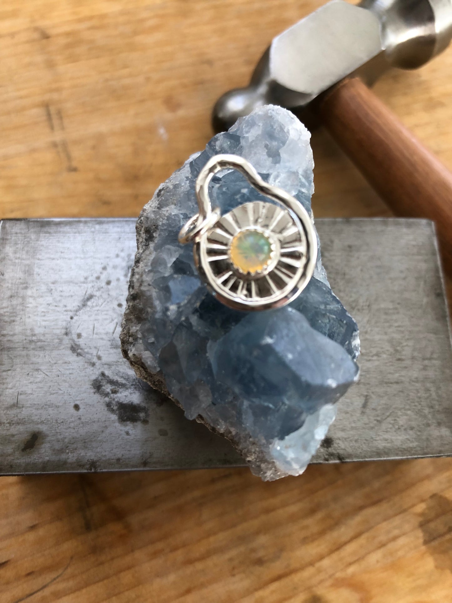 Sunburst Opal Charm