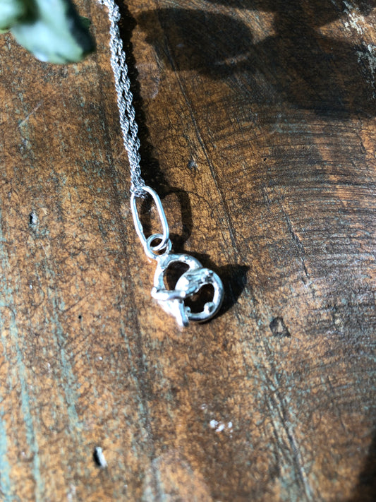 Medium Silver Pretzel Charm