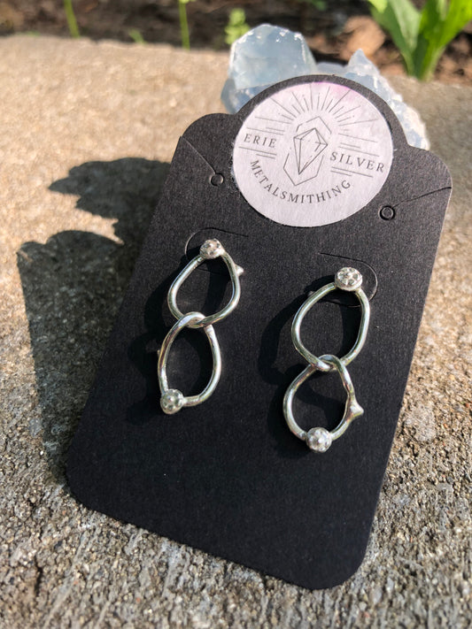 Organic Loop Floral Earrings