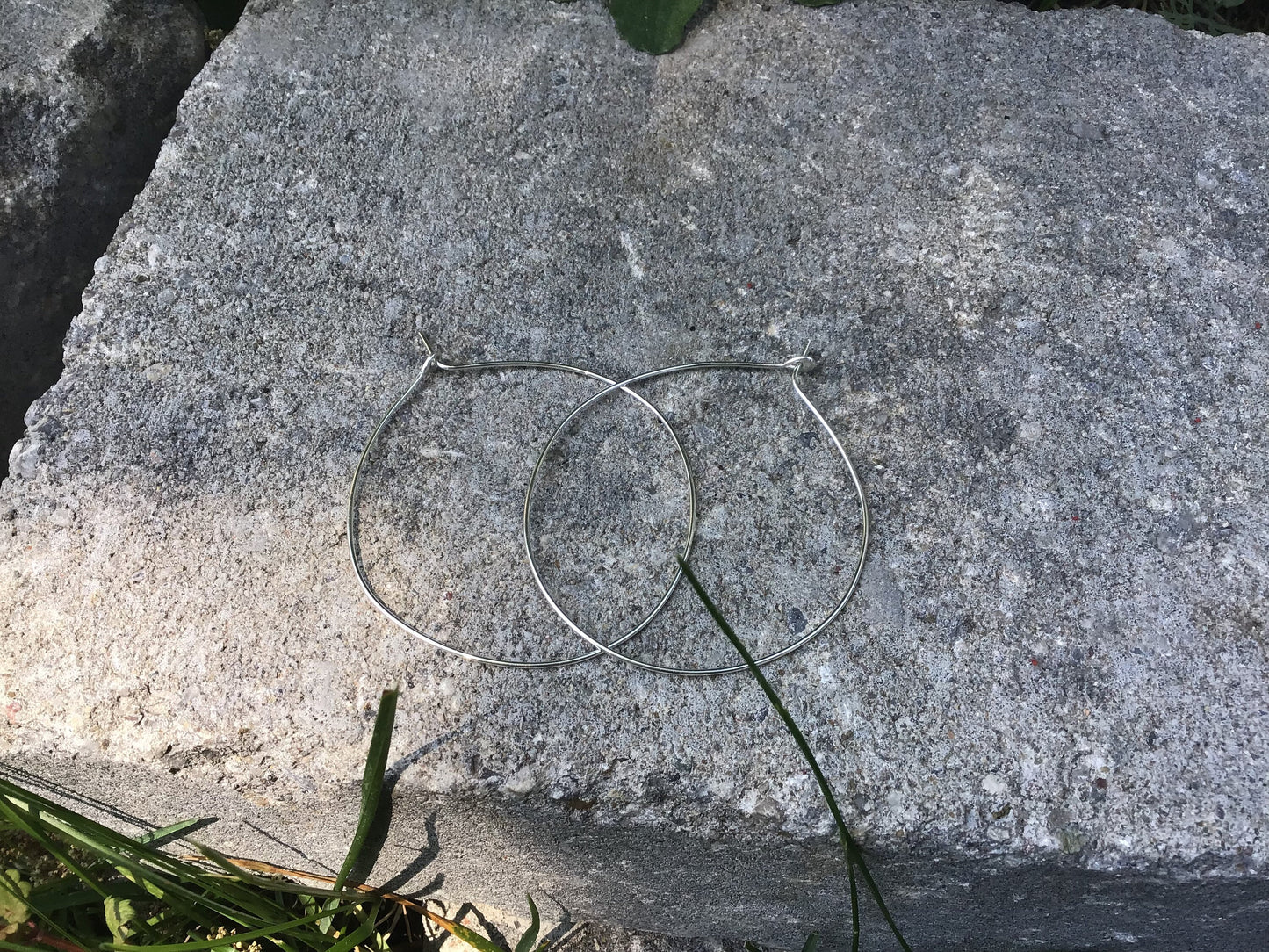 Delicate handmade sterling silver hoop earrings- made to order